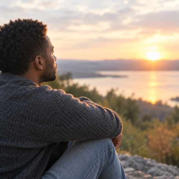 male grieving