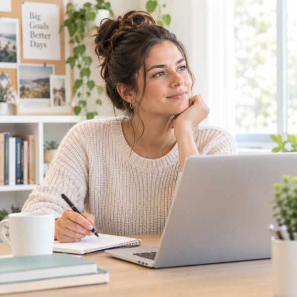 woman in front of laptop